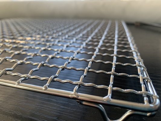 Kustom 40*40cm Stainless Steel Grill Net Square Barbekyu
